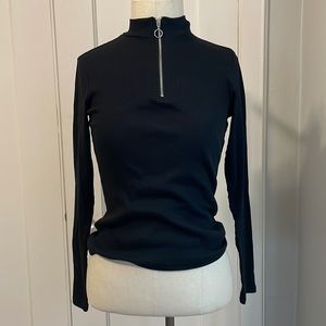 Black quarter zip turtleneck